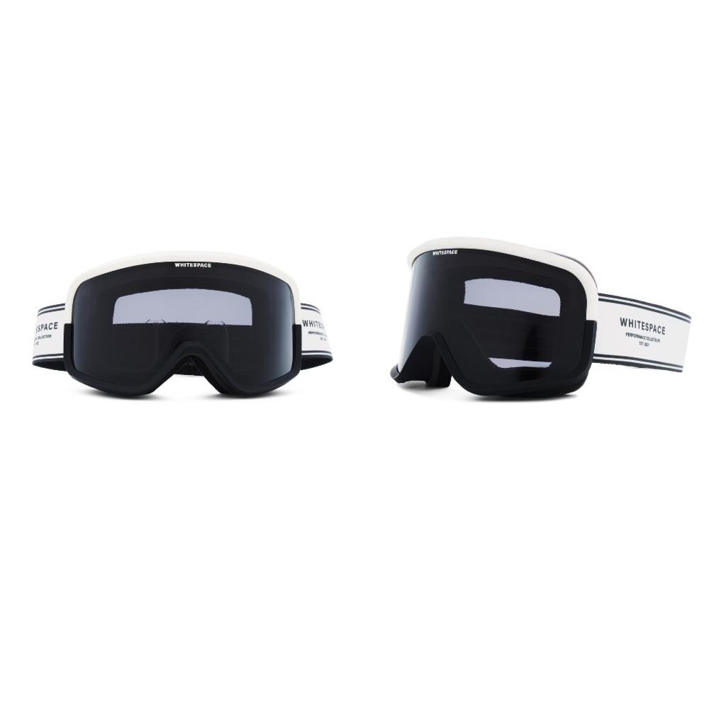 Whitespace Dual Tone Hd Goggle in White & Black Smoke Lens